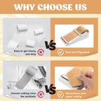 Desktop Note Paper Roll Dispenser with 98ft Note Taking Roller Wooden Kraft Paper Roll Holder Fit 3x2.75 Inch Sticky