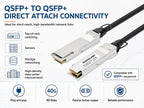 Intellinet 40G QSFP+ Passive DAC Twinax Cable, 10 ft