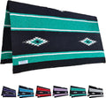 36"x 34" Navajo Design Acrylic Saddle Blanket -2.4 lbs (Turquoise Green and Black)