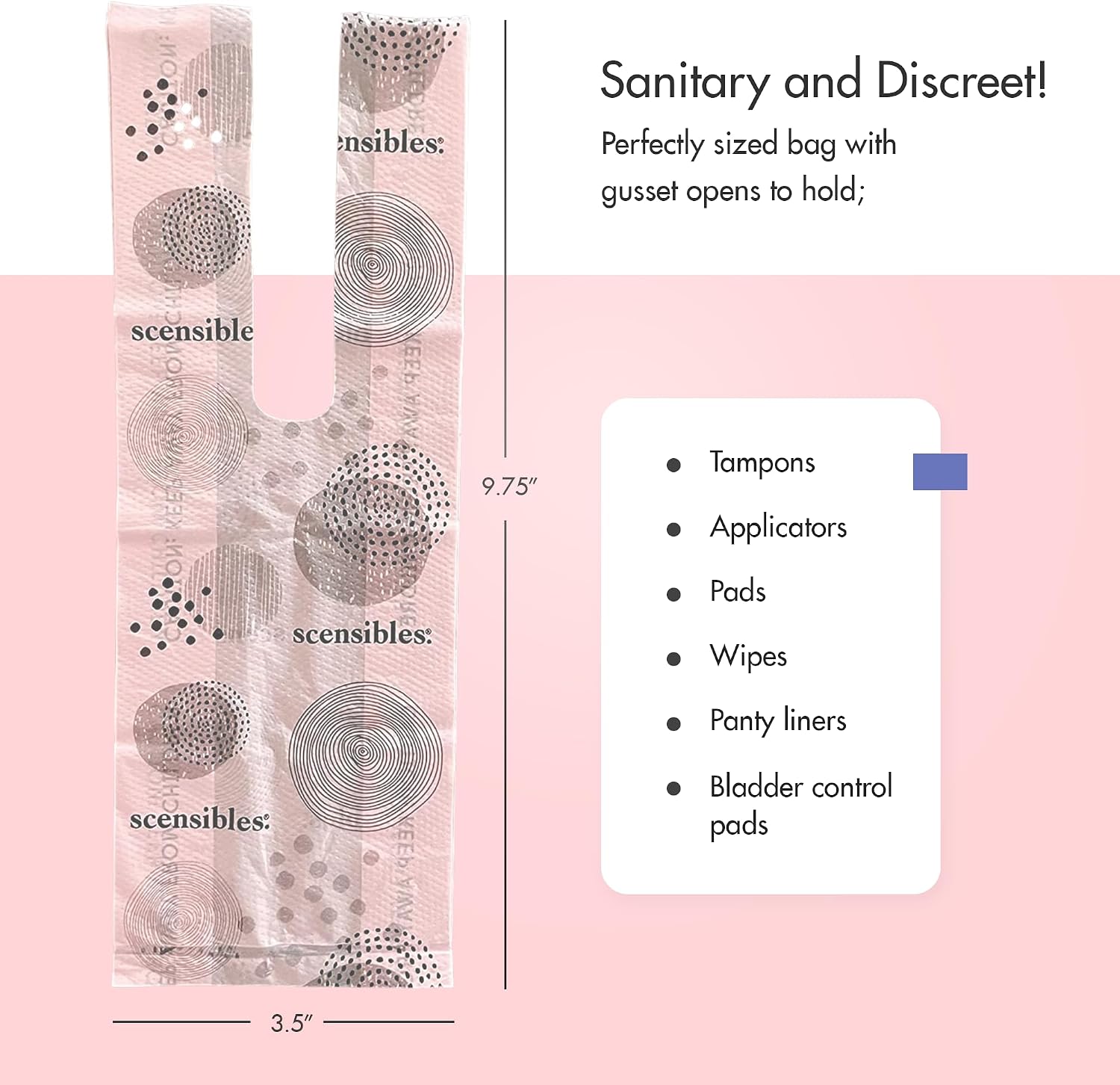 Disposal Bags for Menstrual Care Products - 50 ct Refill Box