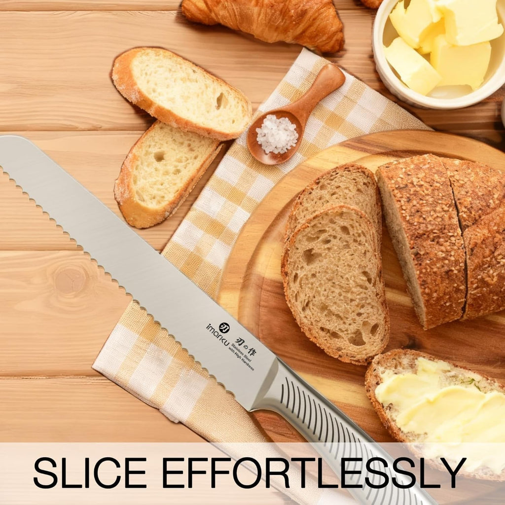Bread Knife 10 Inch: Japanese High Carbon Stainless Steel
