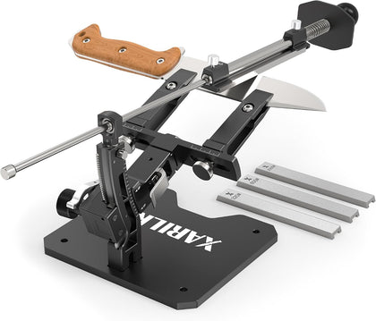 GEN3 Guided Knife Sharpening System, Aluminum Alloy | W/ 3 Al plates diamond, 320/800/2000 grit, Adjustable angle