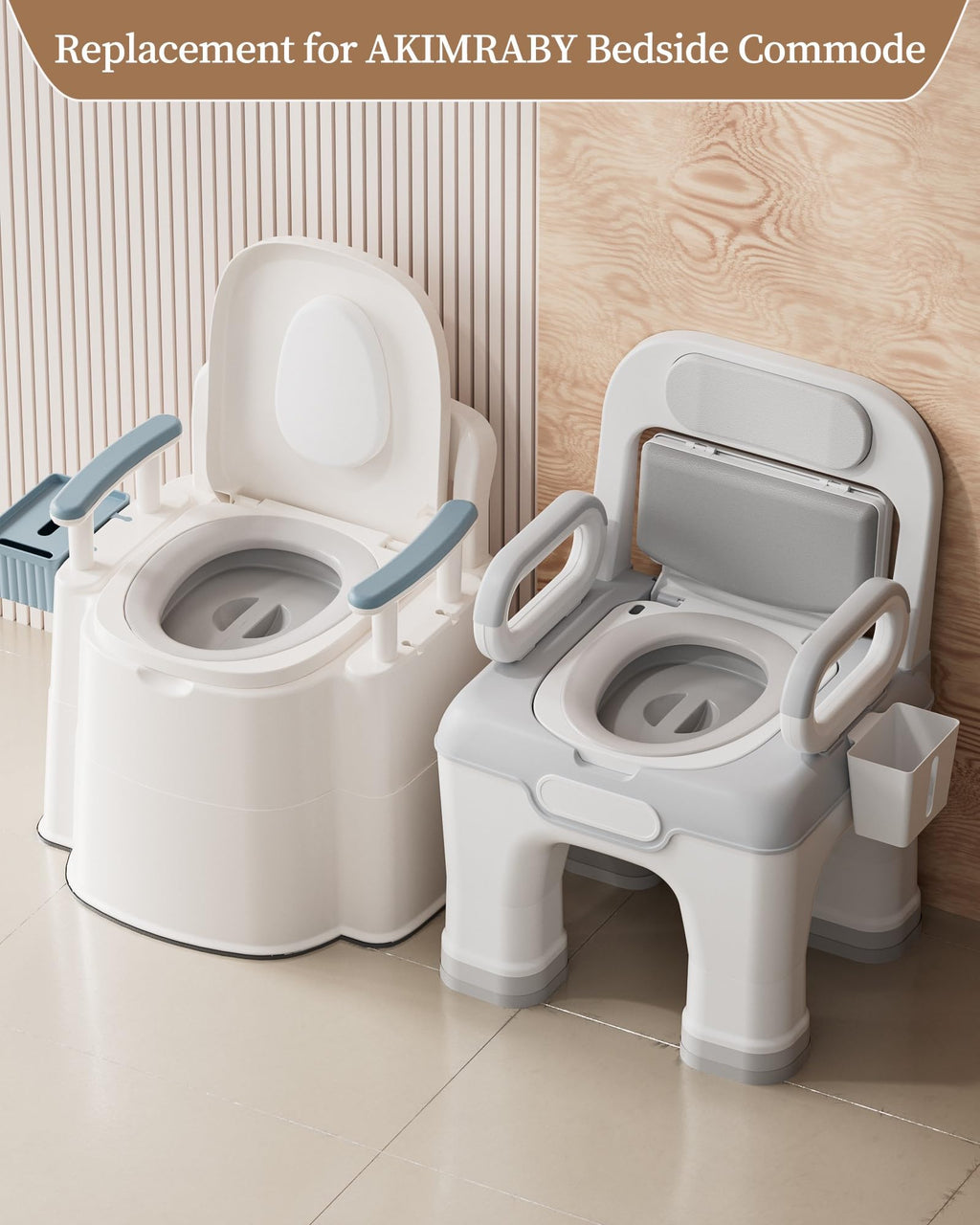 Bedside Commode Soft PU Cushion Replacement, Compatible with Commode Toilet FTMT & XTMT Models