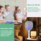 Rechargeable Handheld Bug Zapper Racket 2 in 1 Electric Fly Swatter (2 in 1 Green)