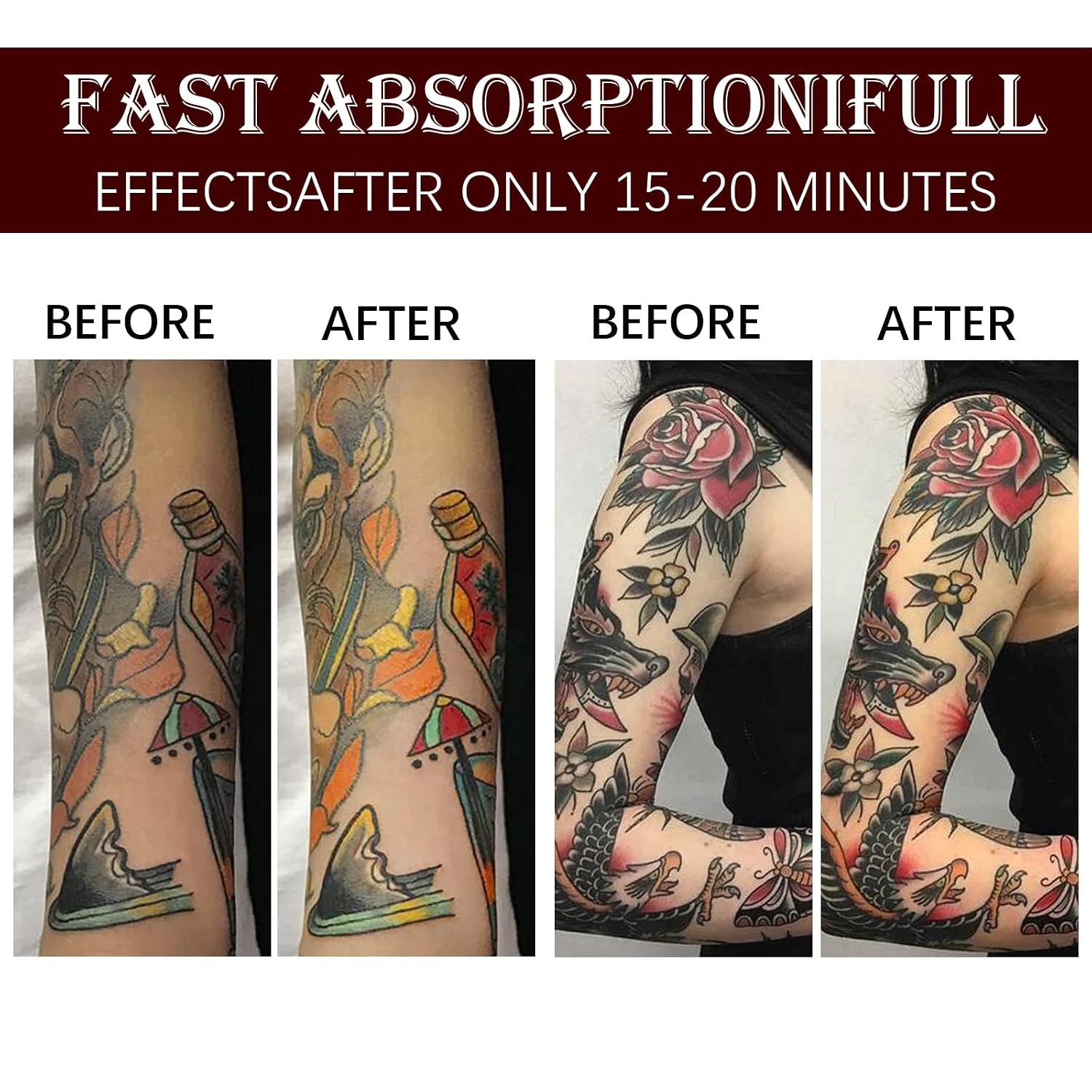 Tattoo Aftercare Butter Balm, 2.6 oz, Old & New Tattoo Moisturizer Healing Brightener for Color Enhance, Natural