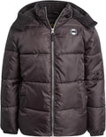 Boys Quilted Puffer Jacket Polar Fleece Lined Winter Coat | Warm Water and Wind Resistant Outerwear, Cozy Lining, Zip
