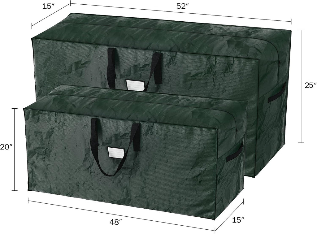 Set of 2 Christmas Tree Storage Bags - Waterproof Bags for 17-Foot Disassembled Artificial Trees, Garland, and