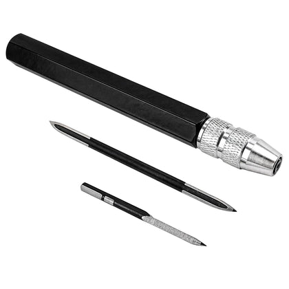 3PCS/Set Scraper Deburring Tool Adjustable Trimming Blade Triangular Trimmer Pencil Steel Cutter Reamer For