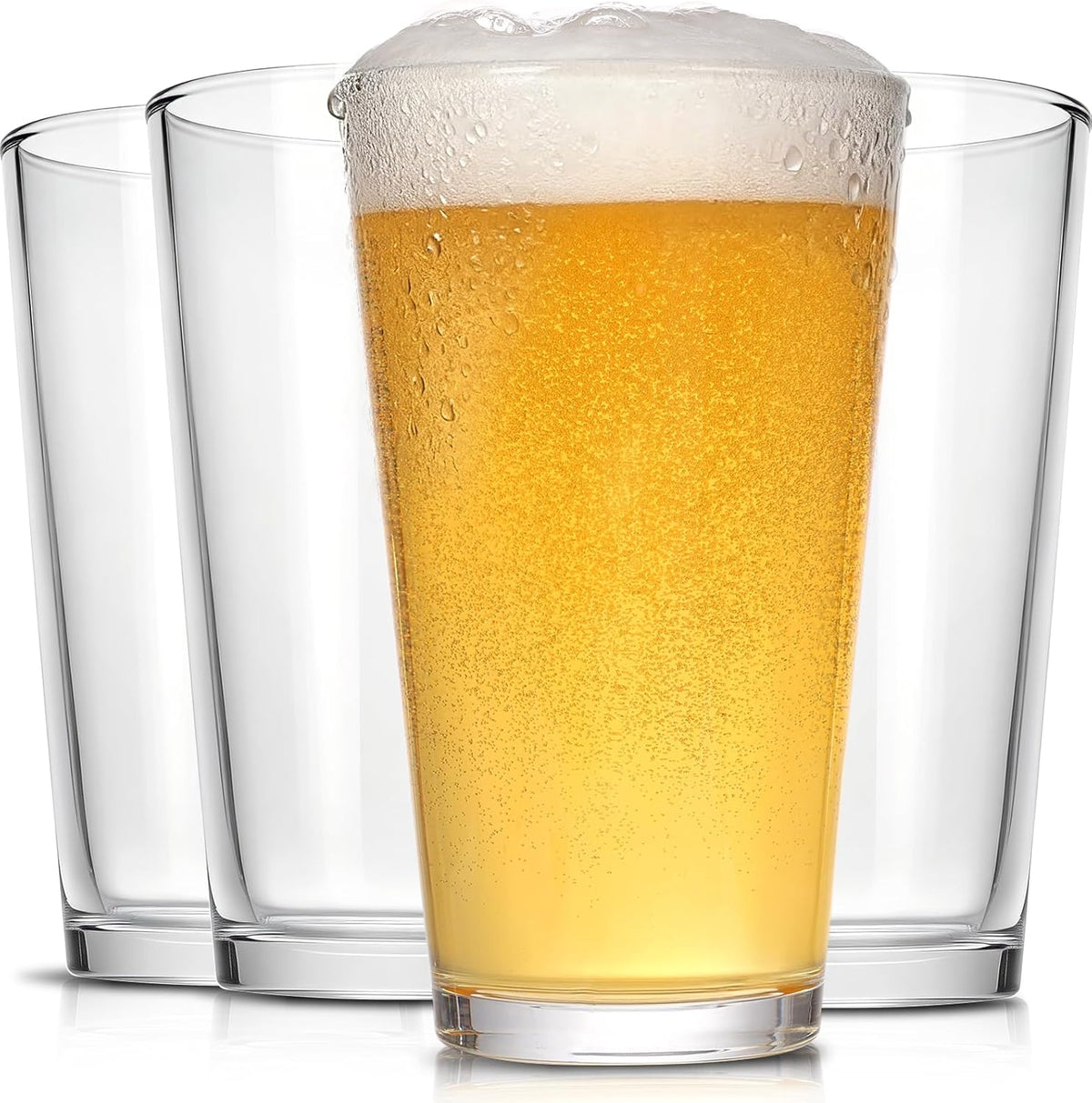 16 Oz Beer Pint Glasses Set of 4
