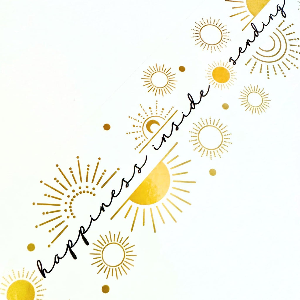 Mailed It Designer Sending Sunshine Packing Tape, Cute Packaging Tape for Small Business Shipping, Bulk Roll 2" x 330 Ft