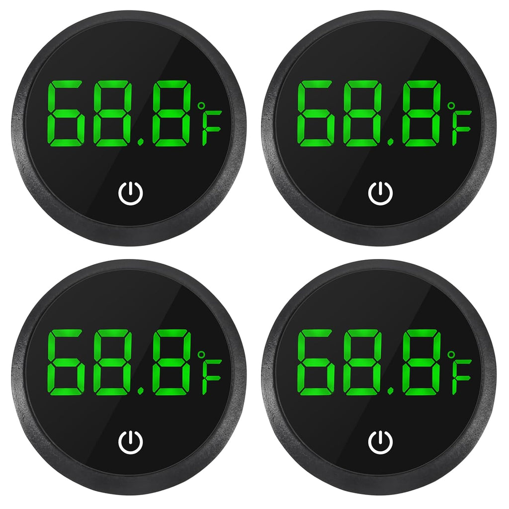 4pcs Fish Tank Digital Thermometer Accurate LED Display to ±0.9°F Tank Thermometer Aquarium Temperature Measurement