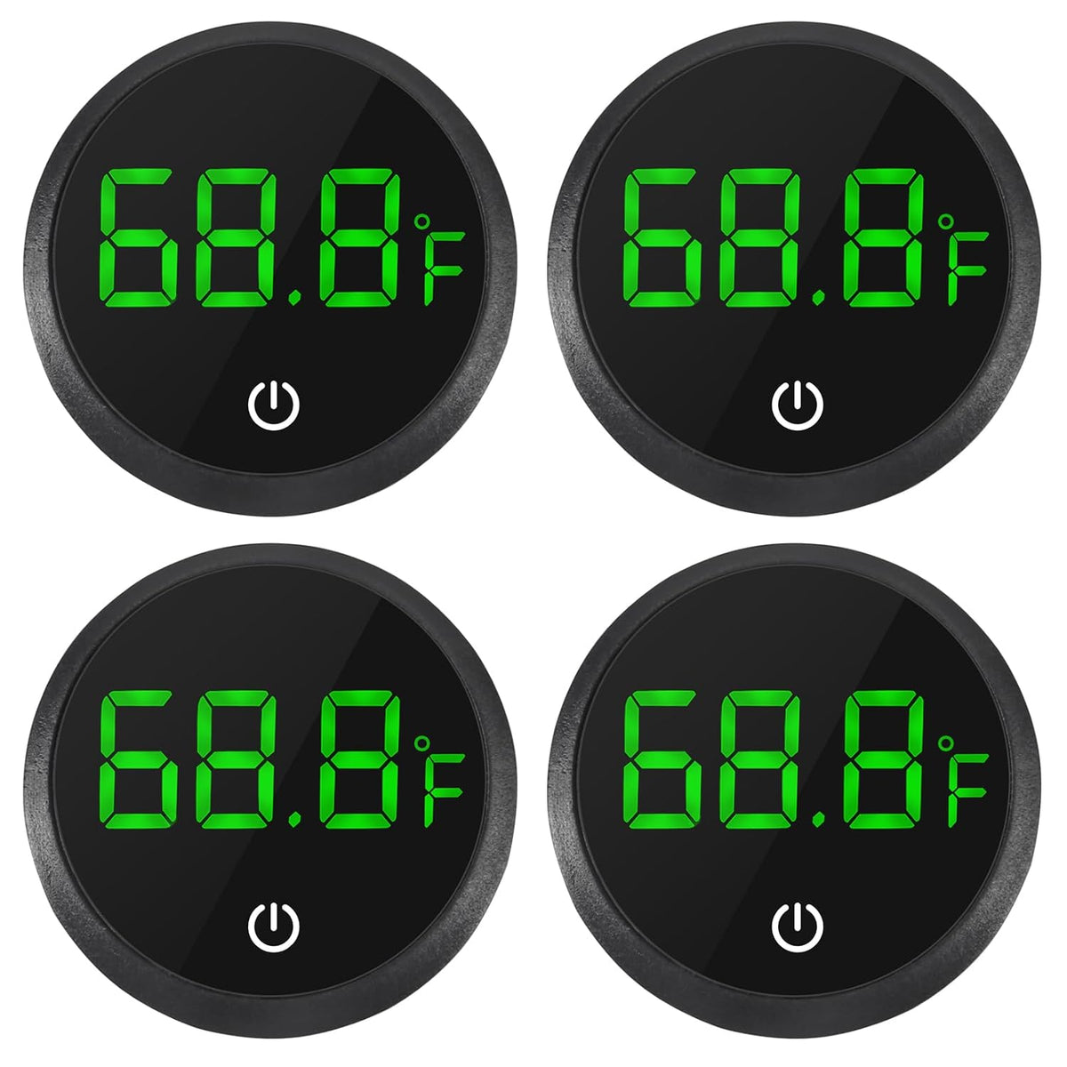 4pcs Fish Tank Digital Thermometer Accurate LED Display to ±0.9°F Tank Thermometer Aquarium Temperature Measurement