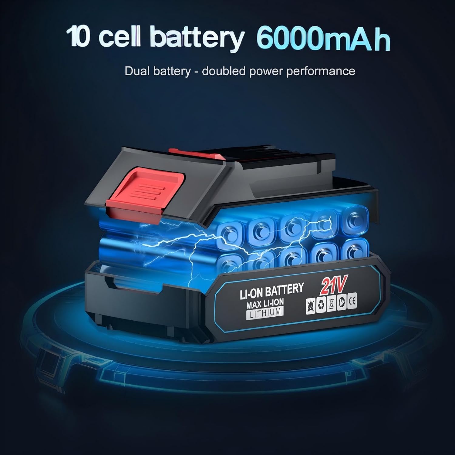 Leaf Blower, Electric Cordless Leaf Blower，Lightweight Handheld Blower | 990000 RPM High-Speed,6000MAh Large-Capacity