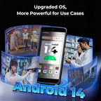 Android Barcode Scanner with Large Screen 5.7-inch PDA Android 14, 2D 1D QR Barcode Scanner, Inventory Handheld