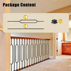 16 Pack Wrought Iron Balusters, 1/2" Hollow Deck Balusters, Stair Metal Deck Spindles, Staircase Baluster W/ 32 Pack