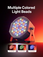 Stage Lights 10 Packs 36LED RGB LED Par Lights, 7 Channel DJ Party Lights with Remote Control & DMX Controller Sound