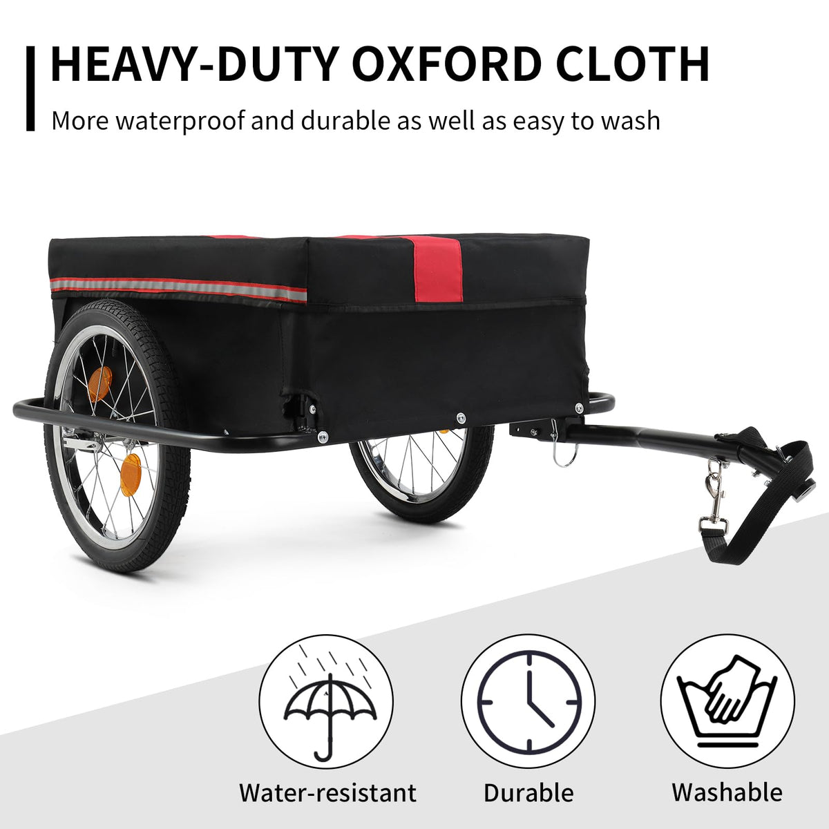 Foldable Bike Trailer with Detached Cover