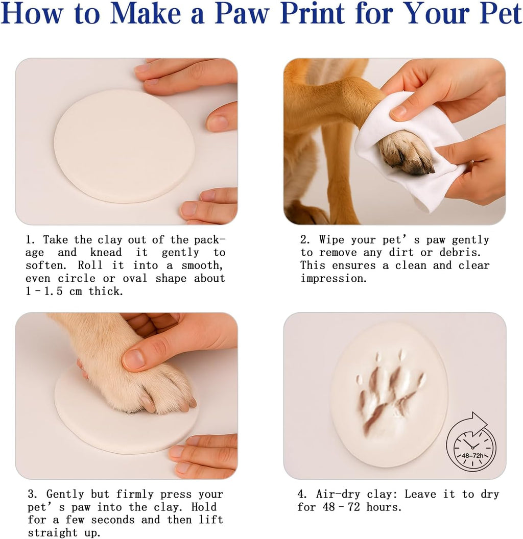 Dog Memorial Shadow Box Frame 5x7 with Paw Print Kit and Fur Keepsake Box Small Pet Memorial Frame Box for Dogs and
