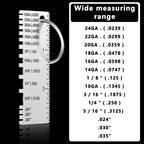 Konohan Double Sided Wire Thickness Gauge Tool for Metal, Silver