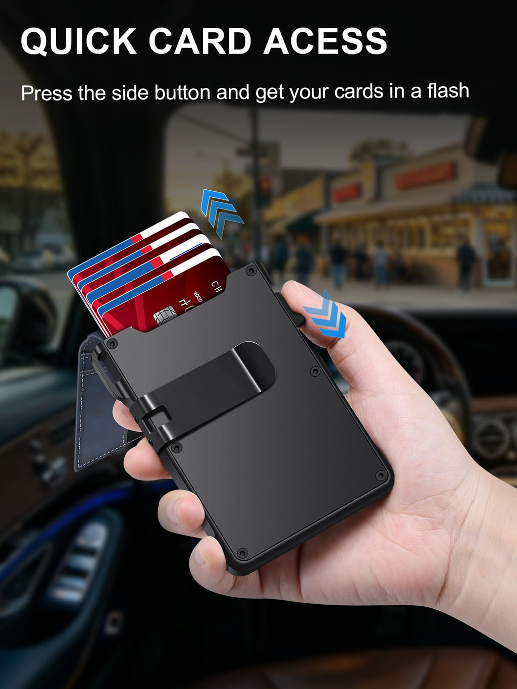 Wallet for Men RFID Blocking Wallet for 10-12 Cards Slim Minimalist Wallet