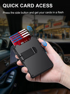 Wallet for Men RFID Blocking Wallet for 10-12 Cards Slim Minimalist Wallet