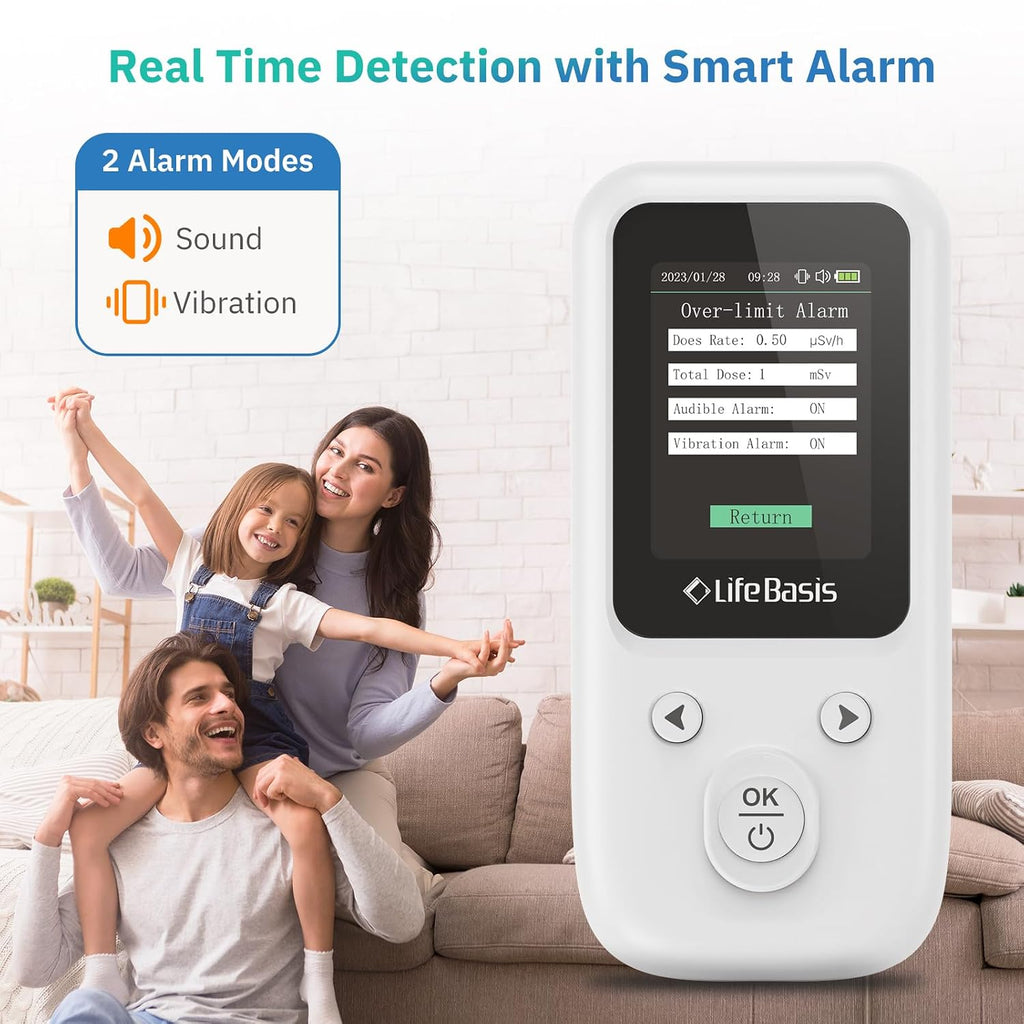 Geiger Counter Nuclear Radiation Detector with Smart Alert | Portable Handheld Radiation Monitor & Dosimeter with TFT