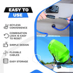 Security Cable Lock (5' to 25’ Lengths) with Combination, 5ft | Weatherproof, Resettable Combination, Multi-Purpose