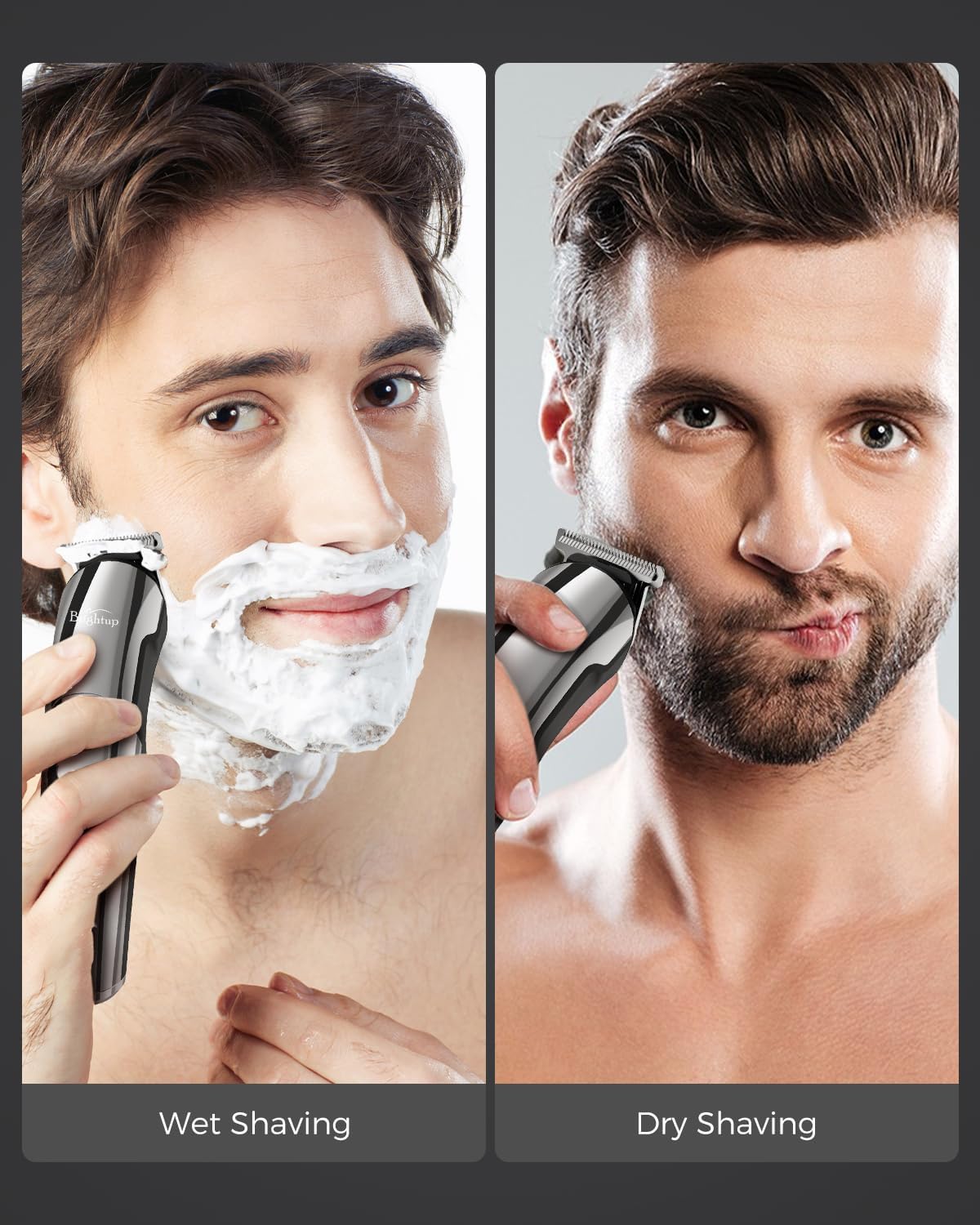 Beard Trimmer for Men - Electric Razor & Shaver, Cordless Hair Clippers Trimmers Set, IPX7 Waterproof Mens Grooming