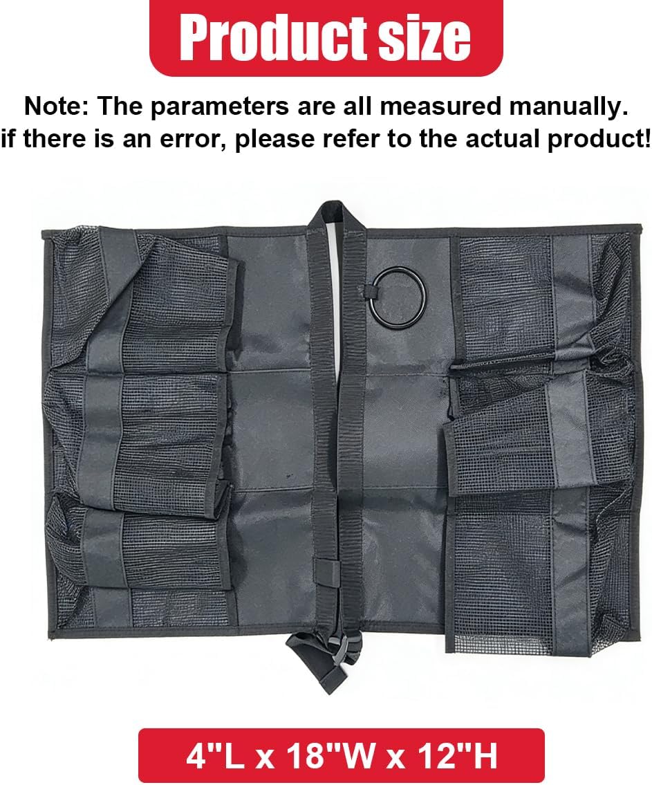5 Gallon Bucket Tool Organizer Bag, Multi-Purpose Car Wash Caddy Bucket Tool Bag with Mesh Pockets, Universal Car