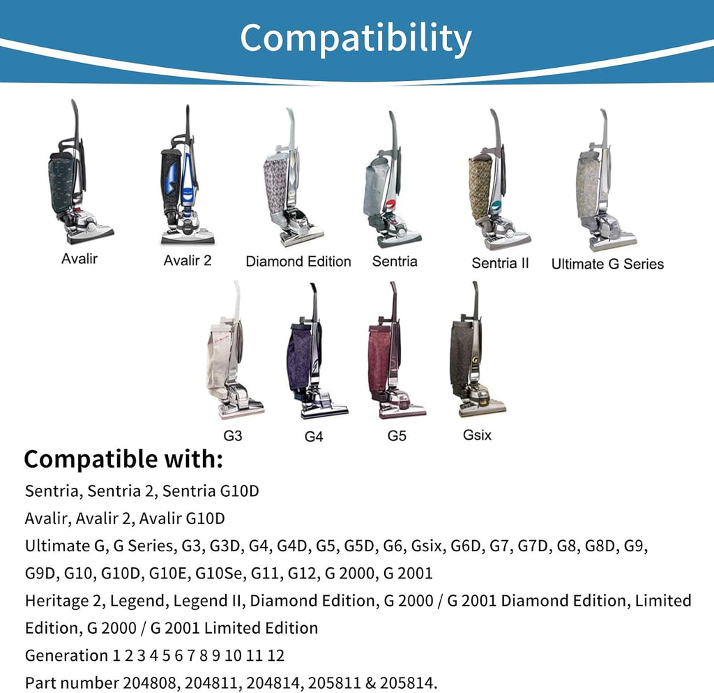 12 Bags + 4 Belts Vacuum Bags Compatible with Kirby Vacuum Cleaner Bags, Solid Cloth Dust Bag Fit All Kirby
