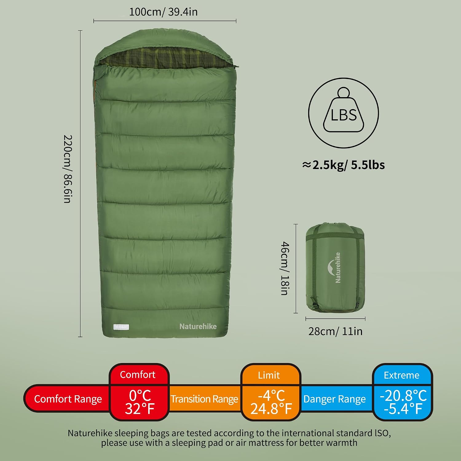 Big & Tall Flannel Sleeping Bag for Adults, XXL Sleeping Bag for All Seasons, Machine Washable Sleeping Bags for