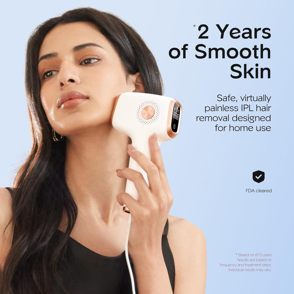 IPL Hair Removal with Ice Cooling Care Function for Women,Long-Lasting Results,999,999 Flashes Painless Hair Removal