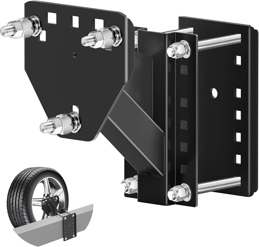 Spare Tire Mount for Utility Trailer Accessories,3-Nut Design Spare Tire Carrier,Fits Most 4,5 & 6 Lugs Wheels, Hold