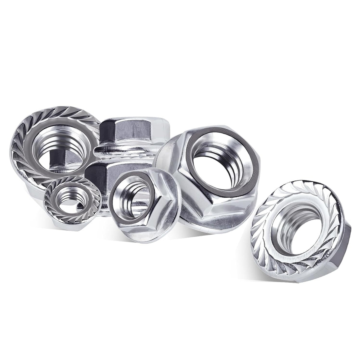 #10-24 Serrated Flange Hex Nuts Locknuts 50pcs HS/LM-03