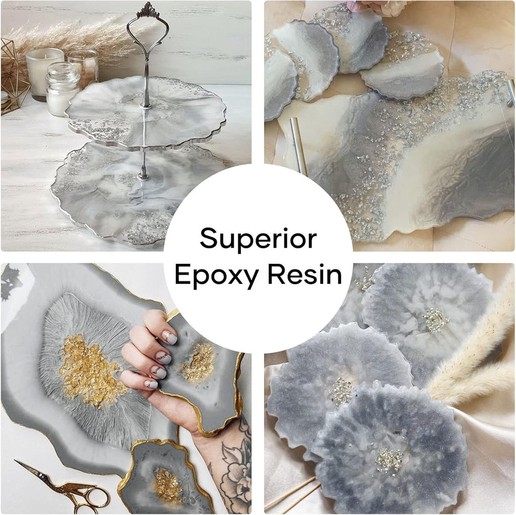 Silver Mica Powder for Resin - 1.7oz/50g Silver Dust Epoxy Pigment | Cosmetic Grade Mica Powder for Soap Making