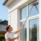 Window Squeegee with 66in Extension Pole 2-in-1 Window Cleaning Kit