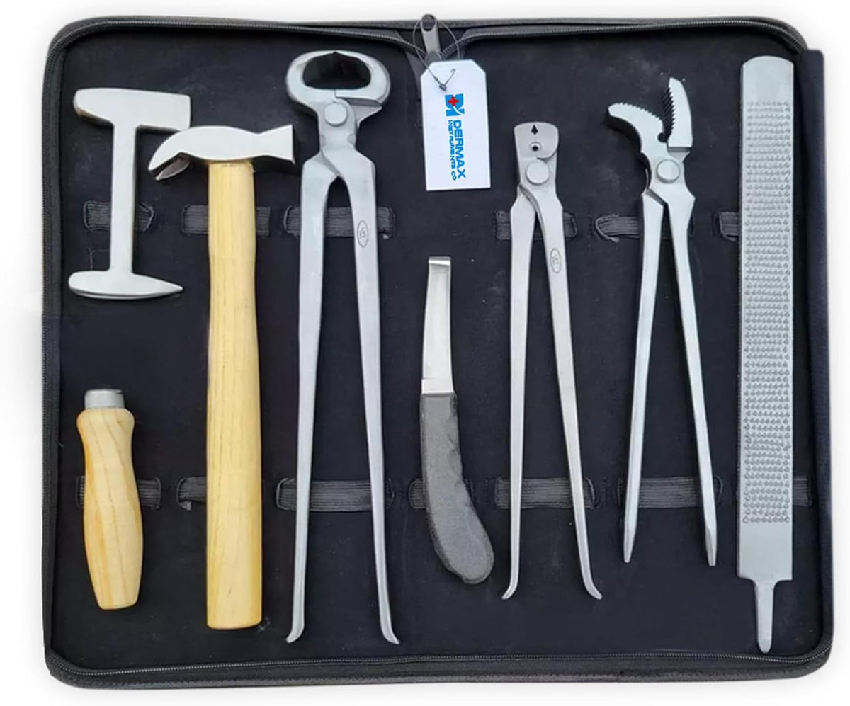 Heavy Duty Professional Horse Care Farrier Tool Kit Hoof Clincher Nipper with High Stainless Steel