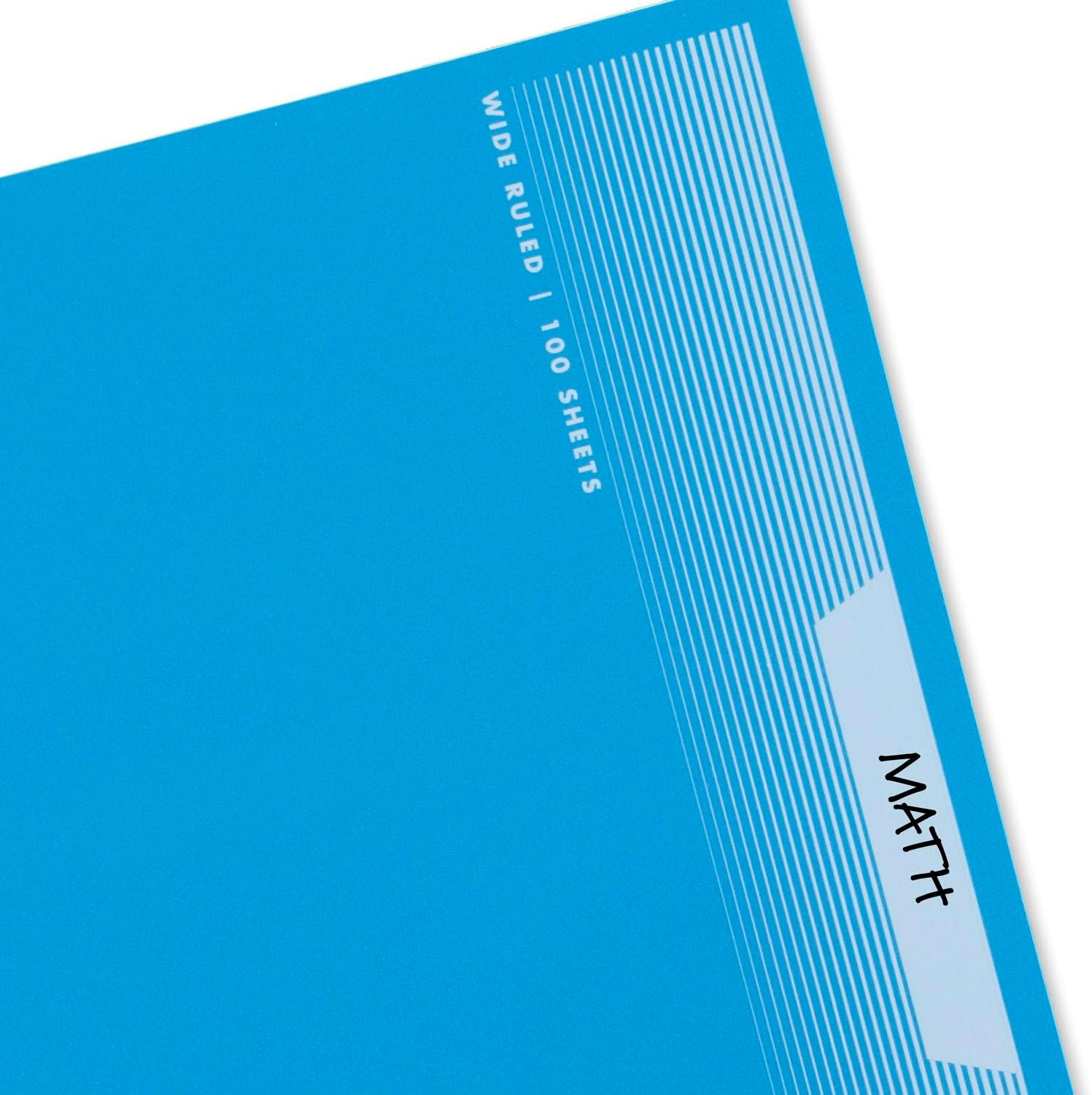 Spiral Notebooks, 1 Subject, Wide Ruled Paper, 8" x 10-1/2", 100 Sheets, Assorted Colors, 5 Pack (930093)