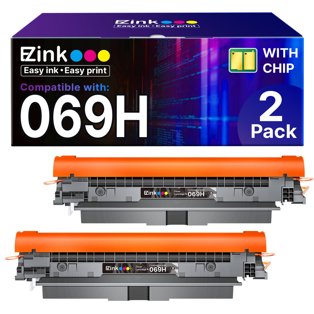 069H Toner Cartridge Compatible for Canon 069 069H, 2 Black