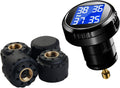 Wireless Tire Pressure Monitoring System (TPMS) for Small Size 4-tire Vehicles, Including 4 External Cap sensors