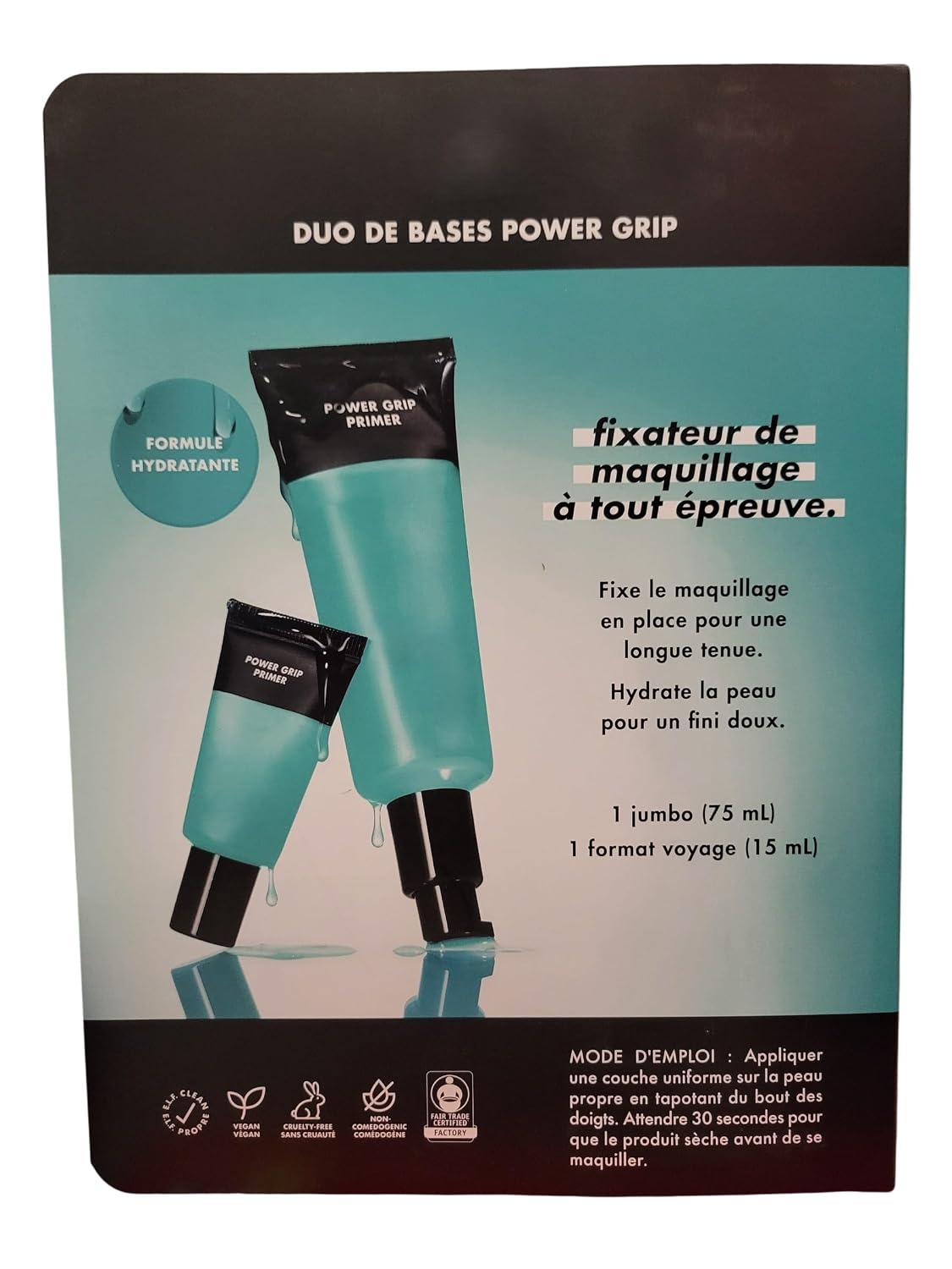 Power Grip Primer Duo, Gel-Based & Hydrating Face Primer for Smoothing Skin & Gripping Makeup, Moisturizing &
