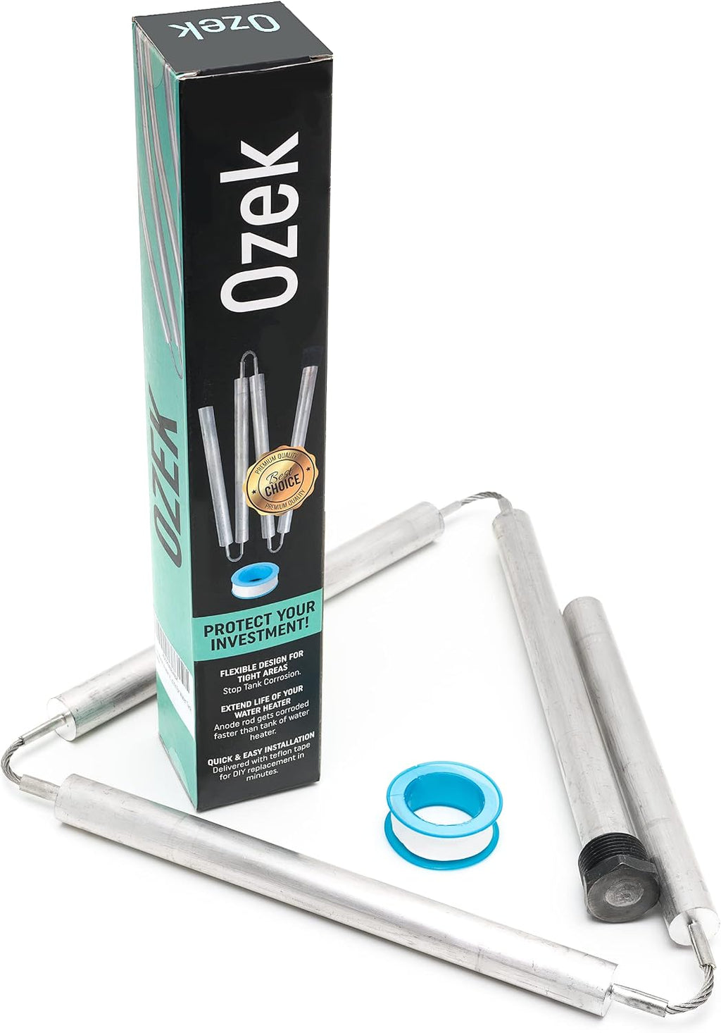 Ozek Anode Rod for Hot Water Heater - 44 in Segmented Magnesium Anode