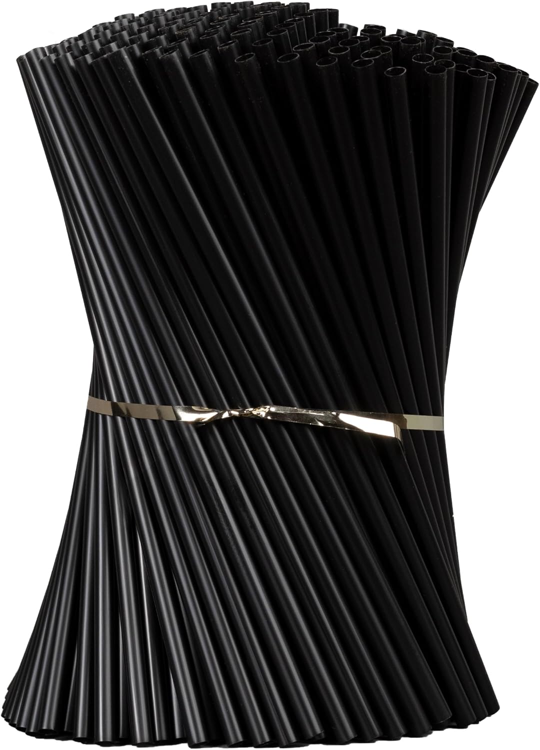 Disposable Plastic Drinking Straws, Straight 7.75-Inch, Black, 500 Count