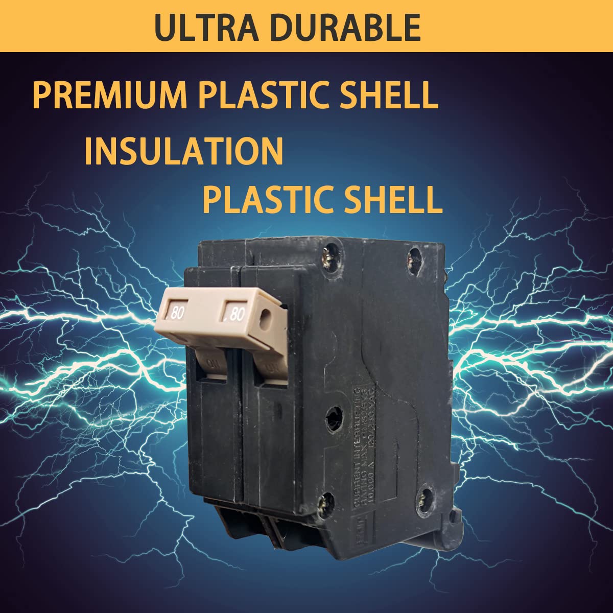 80 Amp 2-Pole Circuit Breaker, 3/4-Inch Plug-in Type Molded Case
