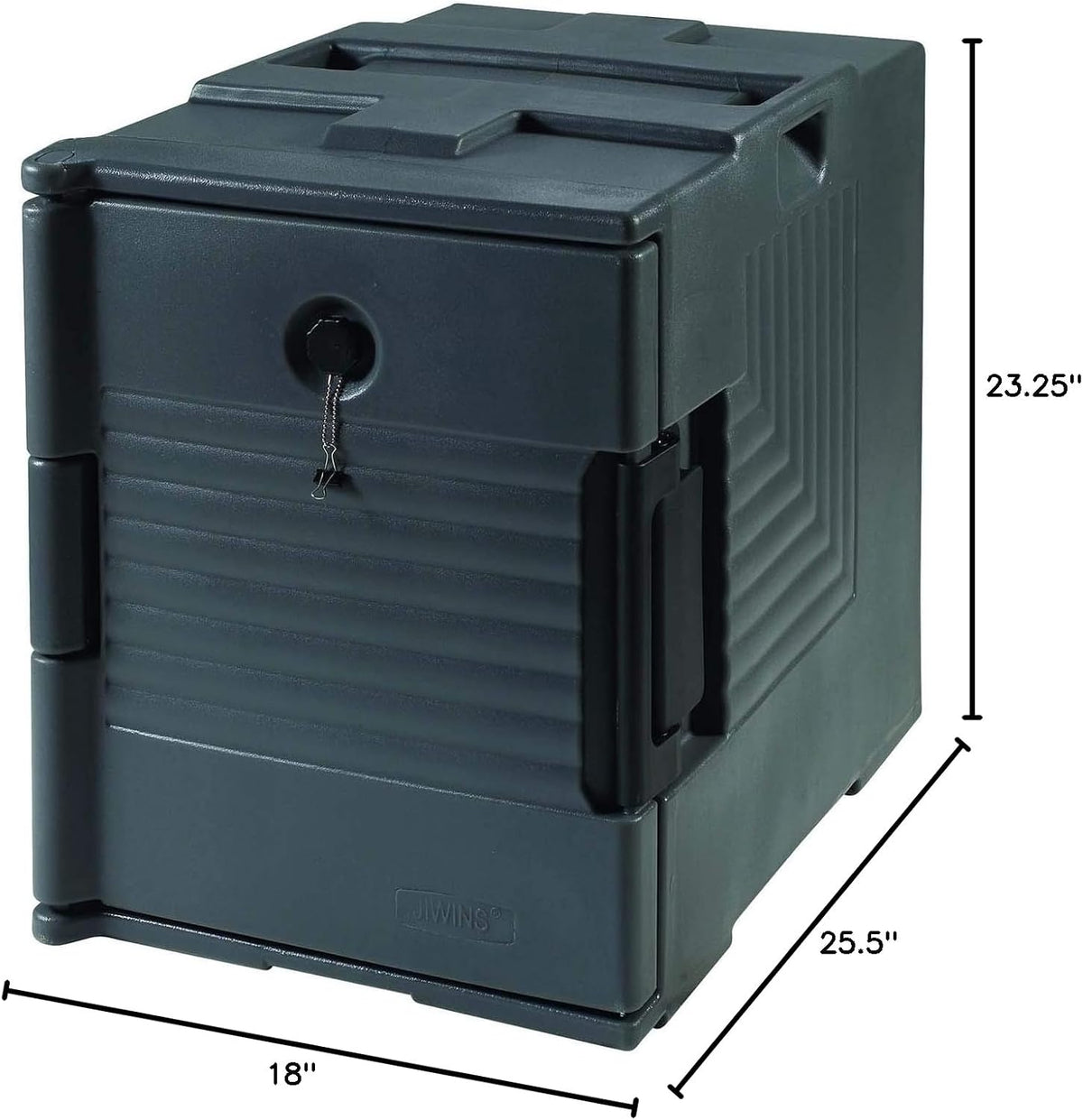 Gray Insulated End-Loading Plastic Food Pan Carrier
