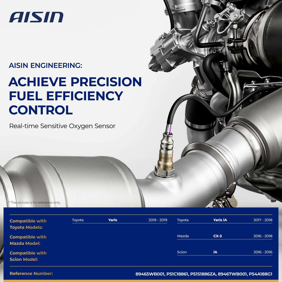 AISIN AFTERMARKET OXSAZ-01063 2Pcs Upstream & Downstream Oxygen (O2) Sensor