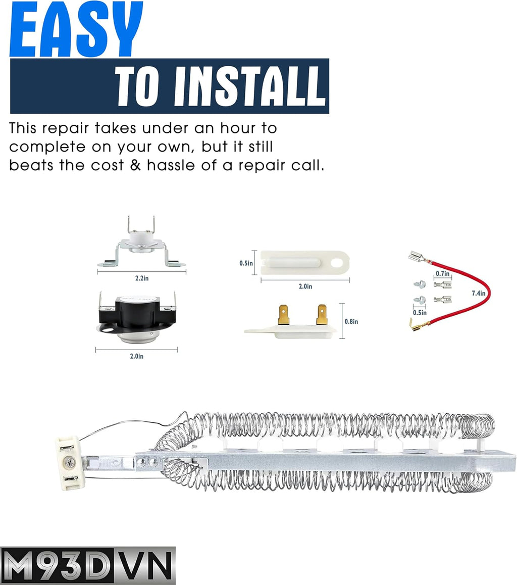 NED5800HW0 NED5800HW1 NED7300WW0 Dryer Heating Element for Amana