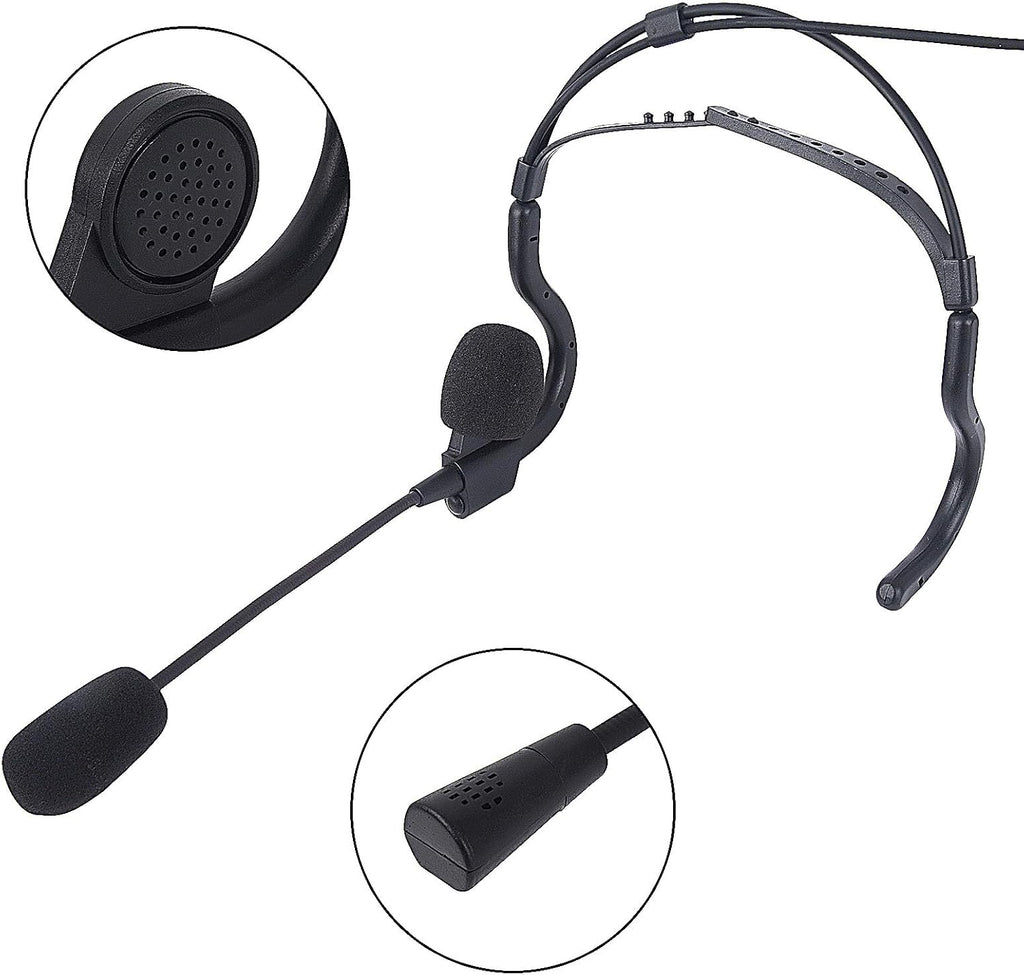 Walkie Talkie Earpiece Behind The Head Over Ear Radio Headset Headphone with Boom Mic U94 PTT Compatible for Baofeng