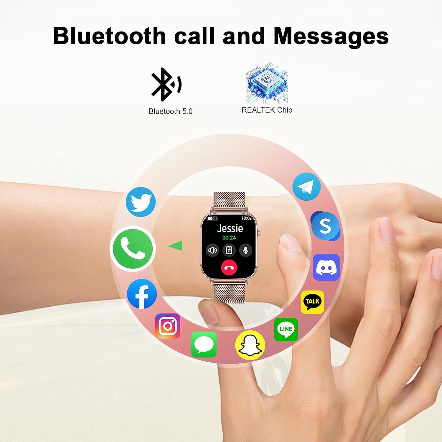 Smart Watch for Women,1.83" HD Smartwatches (Answer/Make Call), IP68 Waterproof Activity Fitness Tracker, HR, Sleep