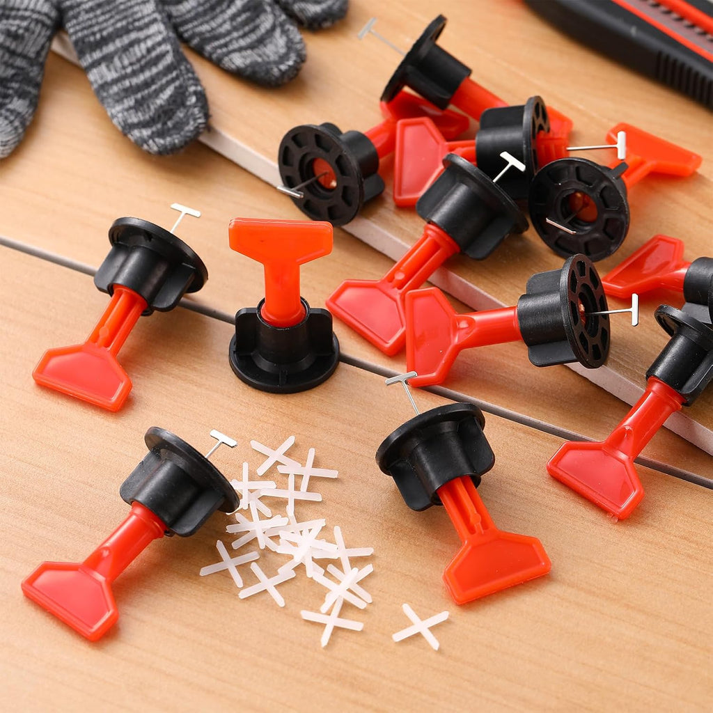 Tile Leveling System Kit with 300 Pcs 1/16" Tile Leveler 1500 Pcs Spacer Clips and 6 Wrenches Installation Tools for